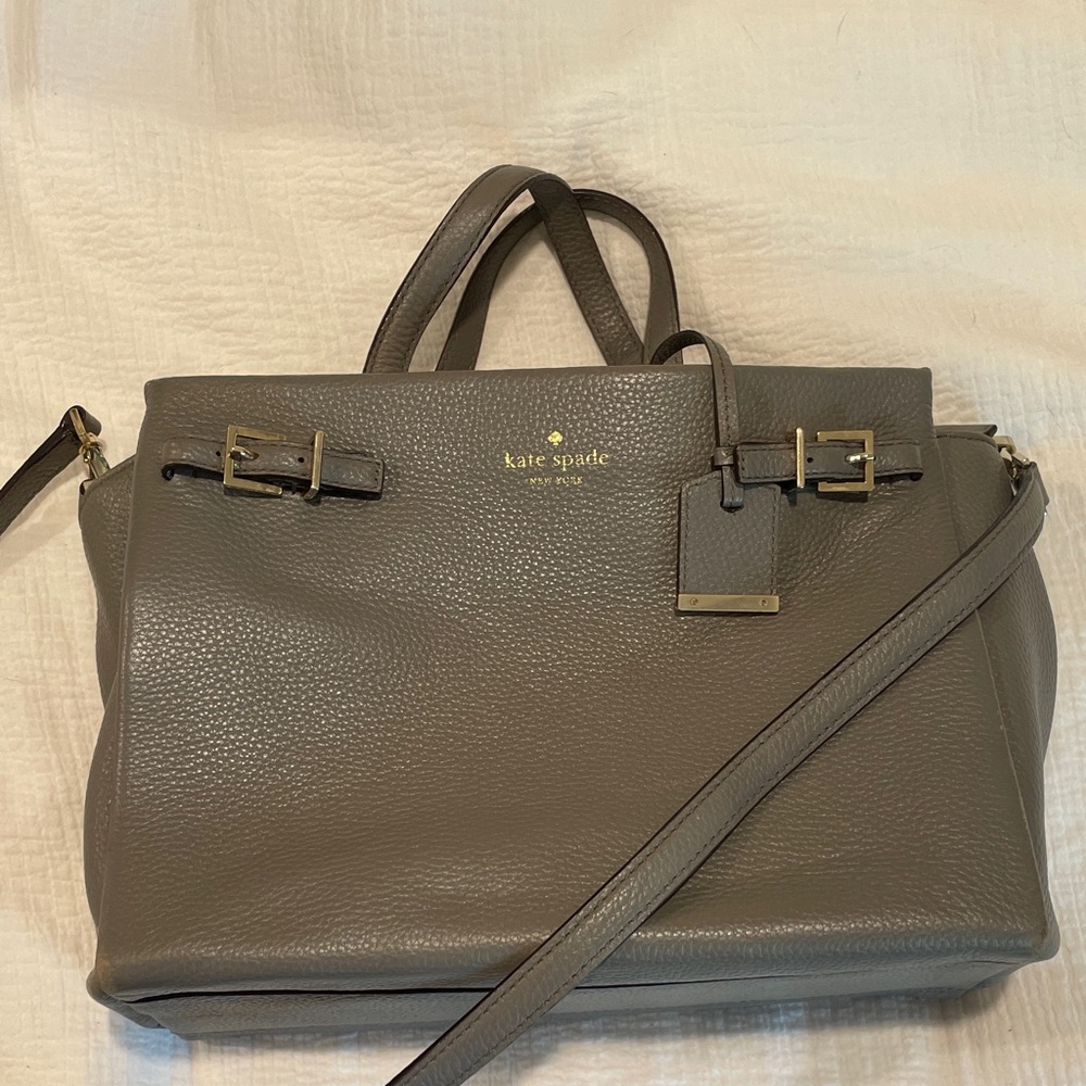 Kate Spade Gray Leather Satchel